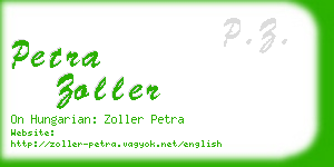 petra zoller business card